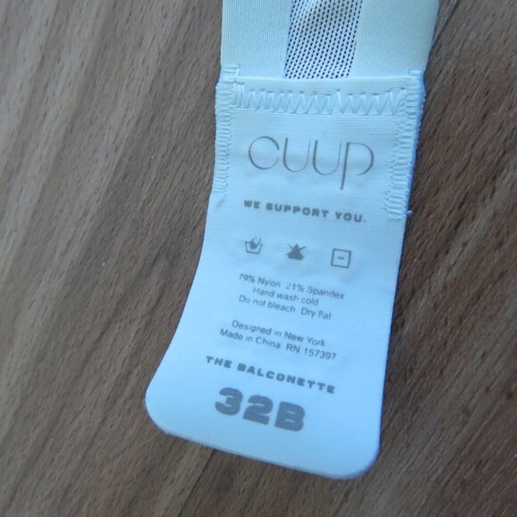 CUUP The Balconette Mesh Underwire Bra in Halo Light Pastel Blue - Size 32B - Picture 13 of 13